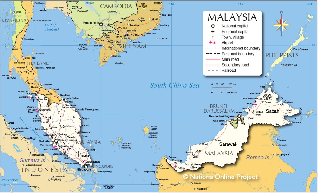 Peta Malaysia Profil Letak Sistem Pemerintahan Kepala