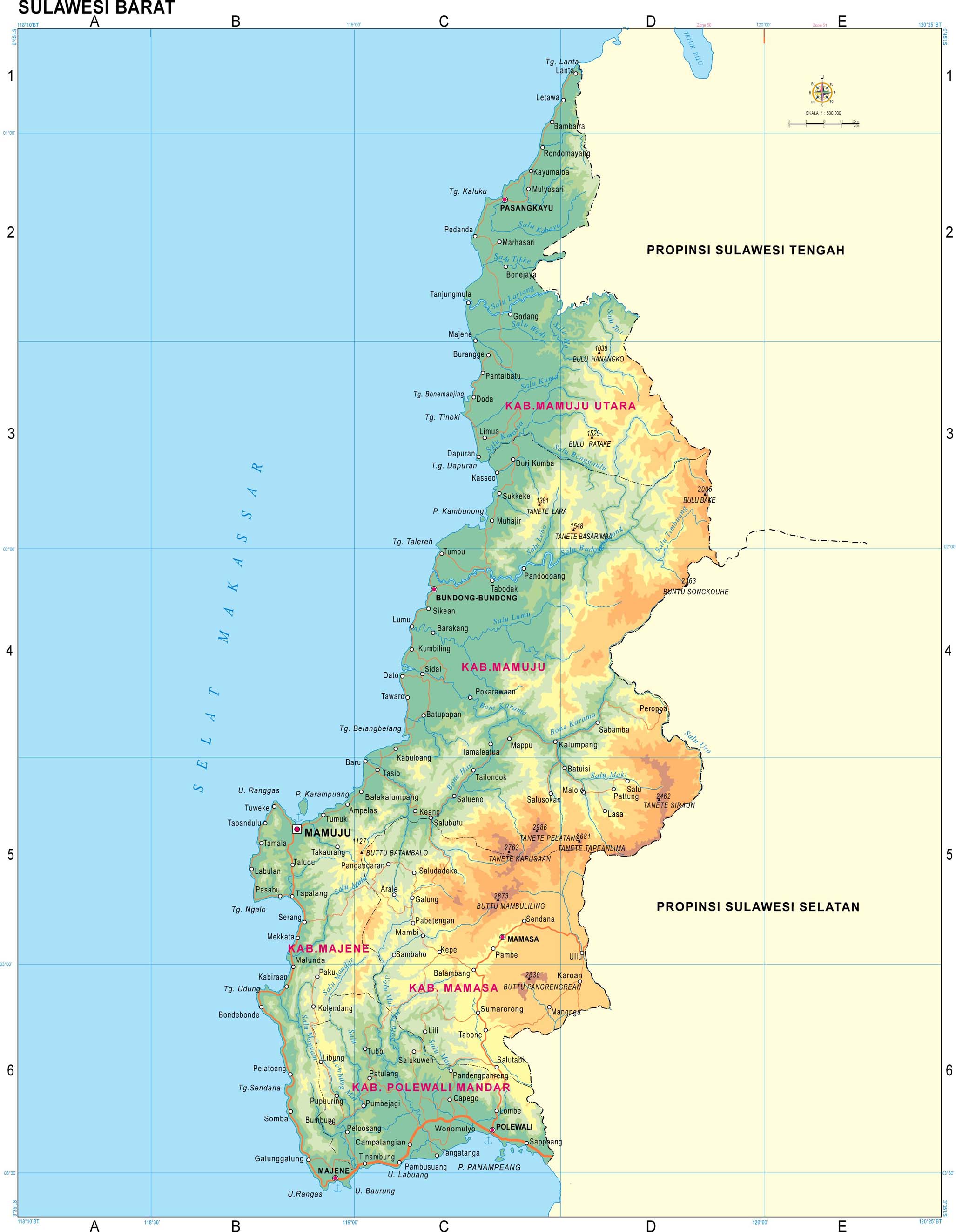 peta sulawesi barat