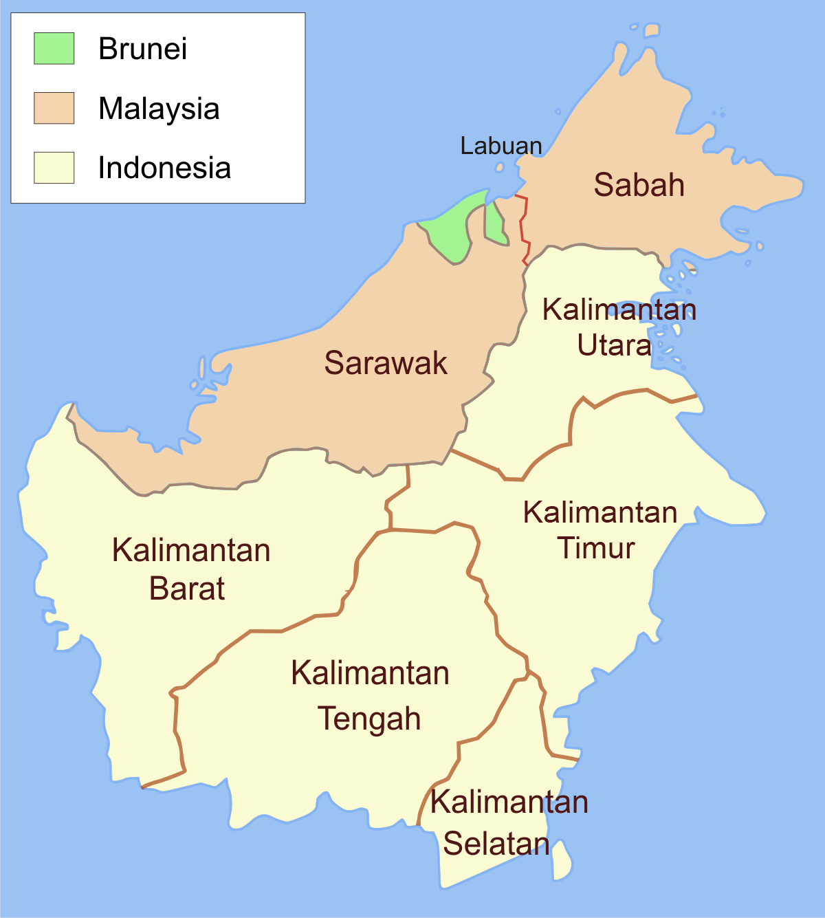 Peta Kalimantan Hd Barat Timur Utara Selatan Tengah Lengkap The Book